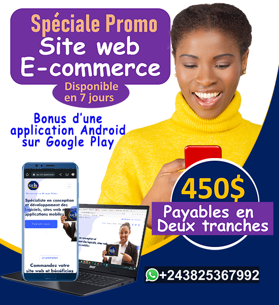 Image d'illustration d'un site web de commerce en ligne e-commerce